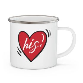 Enamel Camping Mug, Say It Soul His Heart, Couples