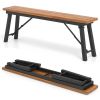 Folding Picnic Bench Set Rectangular Acacia Wood Dining Camping BBQ Benches