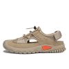 Summer New Leather Mesh Sandals Men Breathable Casual Outer Wear Slip-on Slippers Non-slip Soft Outdoor Beach Water Wading Shoes