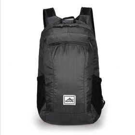 Lightweight Portable Foldable Backpack for Women Men Travel Hiking (Color: black, Type: Sports Bag)