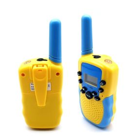 2pcs/pack Kids Walkie Talkie 22 Channel Bidirectional Wireless Radio Toy With Backlight LCD Flashlight For Outdoor; Camping; 3km Range Hiking (Color: Yellow)