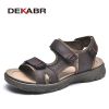 DEKABR Summer Men Casual Beach Outdoor Water Shoes Breathable Trekking Fashion Sandals Fishing Genuine Leather Leisure Shoes