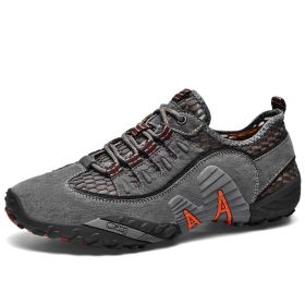 Slip On Upstream Shoes Men Quick Dry Aqua Shoes Breathable Hiking Wading Sneakers Beach Surfing Swimming Water Barefoot Shoes (Color: Gray, size: 38)