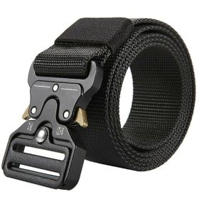 Hunting & Camping Heavy Duty Security Utility Nylon Belt (Color: black, Type: Belt)