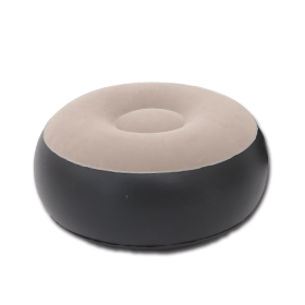 Portable Outdoor Inflatable Sofa Chair Comfortable and Stylish Khaki (Color: Gray Round Stool 62cm*62cm*31cm)