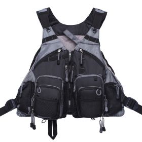 Fly Fishing Vest Pack Adjustable for Men and Women (Color: black)