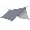 Waterproof Camping Tarp Kit Tent Canopy Rain Fly Awning Shelter for Outdoor Picnic Hammock Hiking Backpacking Travelling UV Protection