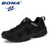 BONA Men Hiking Shoes Lace Up Men Sport Shoes Outdoor Jogging Trekking Sneakers Non-Slip Wear-Resistant Travel Shoes Comfortable