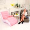 Relax in Comfort Anywhere: 1pc Plush Inflatable Deck Chair Lounger Sofa