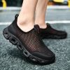 Male Slip-on Mesh Running Trainers Men Outdoor Aqua Shoes Breathable Lightweight Quick-drying Wading Water Sport Camping Sneaker