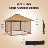 13 x 13 Feet Pop-up Instant Gazebo Canopy Tent with Mesh Sidewall